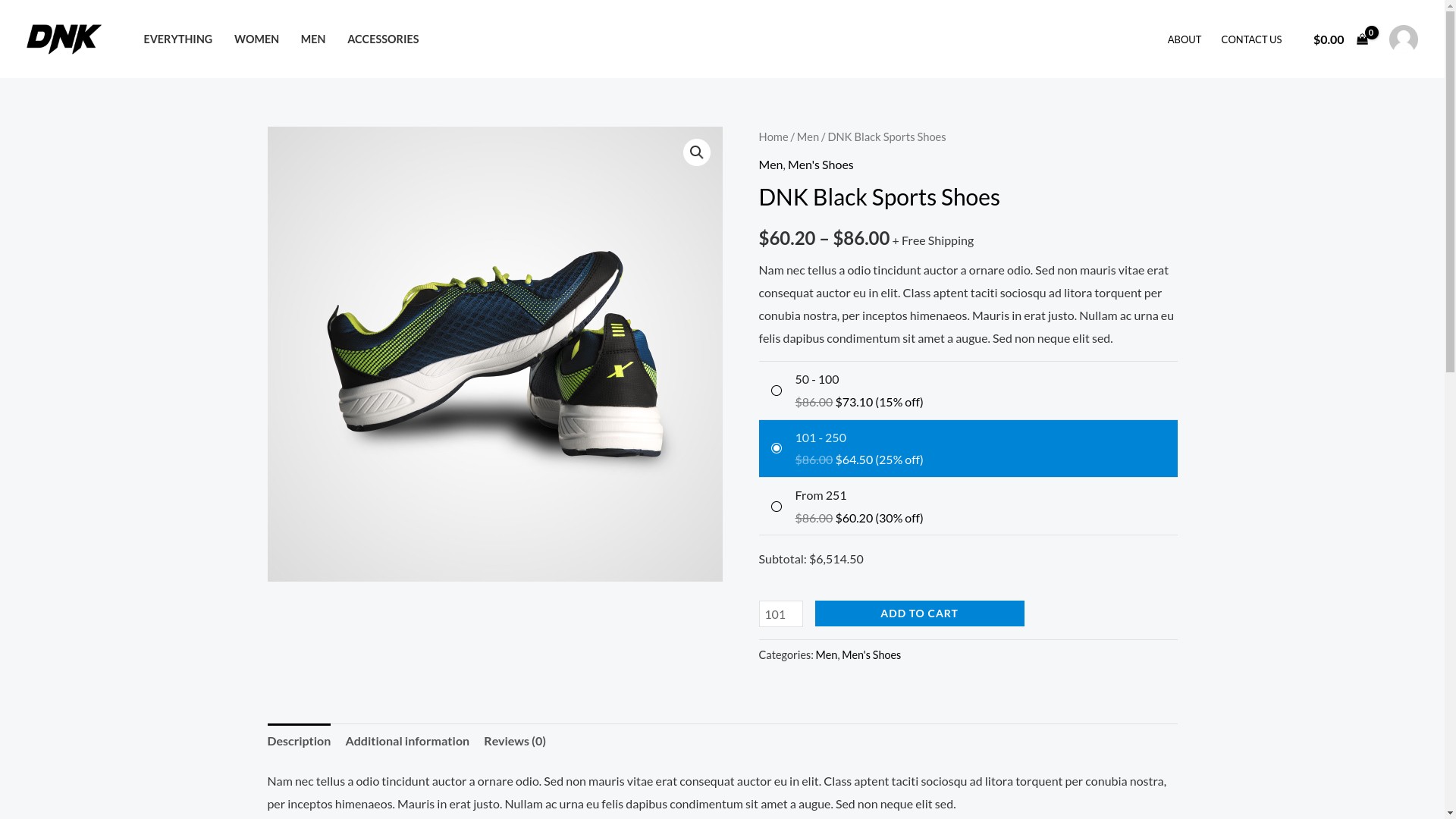 Product page using List layout for tiered pricing.
